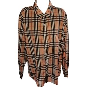 Women's Plaid Button Down Shirt NWT